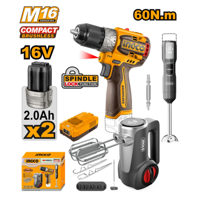 Ensemble de perceuses sans fil INGCO 16 V 3 pièces|Last Price Tunisie
