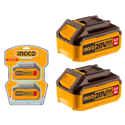 Kit de 2 batteries lithium-ion 20V 5.0Ah INGCO COSLI240464|Last Price Tunisie