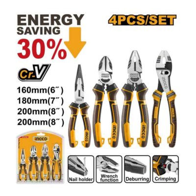 Jeu de pinces 4 pièces INGCO HKPS28468|Last Price Tunisie