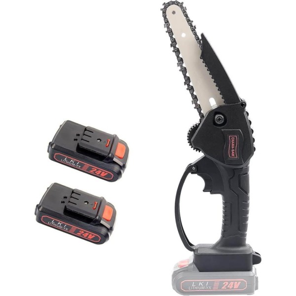 Mini Tronçonneuse Électrique 24V 2 batterie