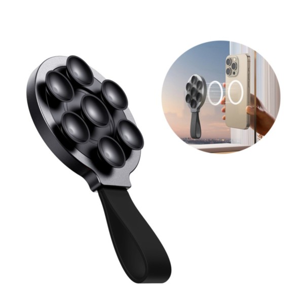 Support à 9 ventouse pour téléphone portable-Noir