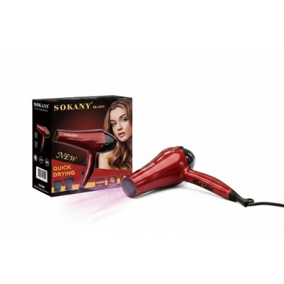 Sèche-Cheveux Professionnel SOKANY Rouge |Last Price Tunisie