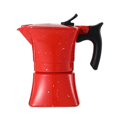 Cafetière italienne carrée 3 tasses Rouge |Last Price Tunisie