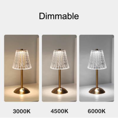 Lampe de table LED en cristal sans fil|Last Price Tunisie