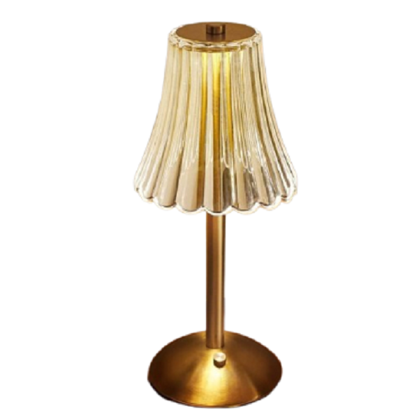 Lampe de table LED en cristal sans fil Festonné