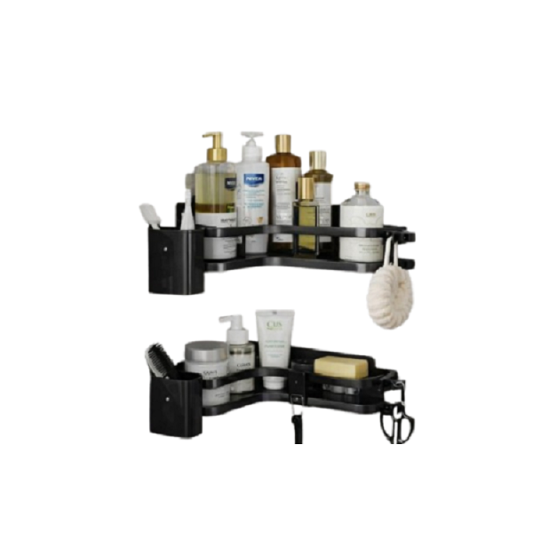 Étagère de Douche d'Angle-Noir