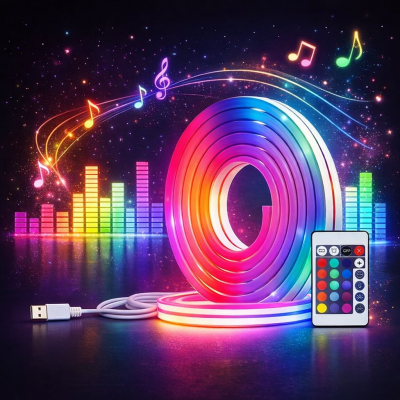 Ruban LED décoratif de 5 mètres avec télécommande