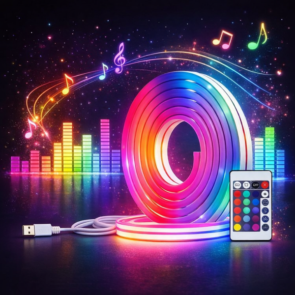Ruban LED décoratif de 5 mètres avec télécommande