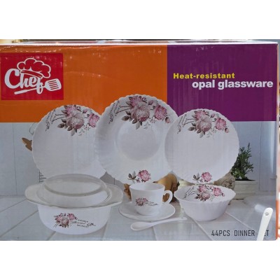 Service à table  44 pièces CHEF Fleur Rose|Last Price Tunisie
