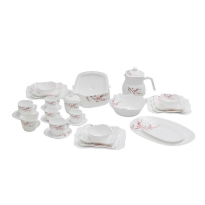 Service à Table 72 Pièces Motif Fleur Rose|Last Price Tunisie