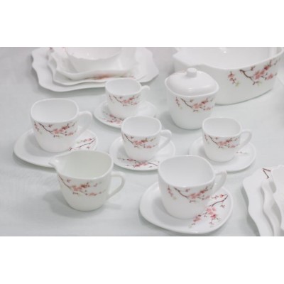 Service à Table 72 Pièces Motif Fleur Rose|Last Price Tunisie