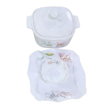 Service à Table 72 Pièces Motif Fleur Rouge |Last Price Tunisie