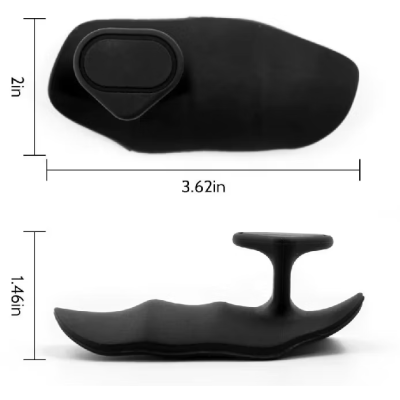 Poignée d’haltères longue en silicone noir |Last Price Tunisie