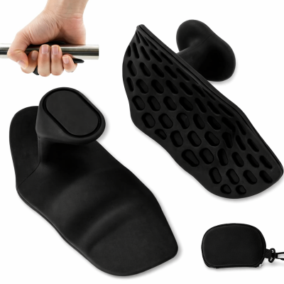 Poignée d’haltères longue en silicone noir |Last Price Tunisie