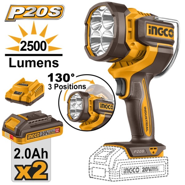 Lampe De Travail 2500 Lumens INGCO