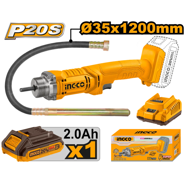 Vibreur à béton 1200mm sans fil INGCO