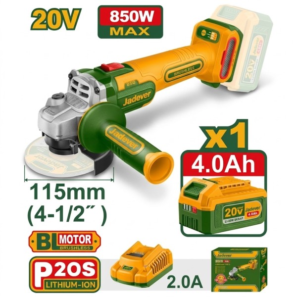 Meuleuse D'angle 850W Sans Fil JADEVER