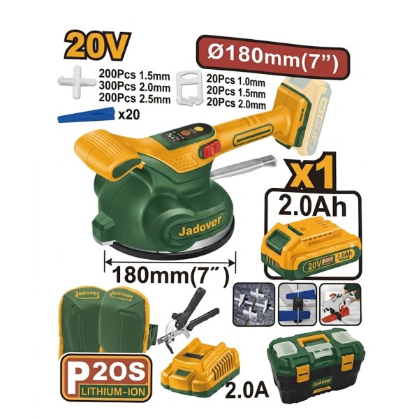 Vibreur de carrelage sans fil 180mm JADEVER
