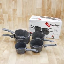 Set De 5 Casseroles Granite Hascevher Gris