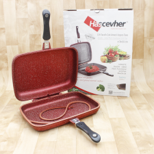 Poêle Magic Double Face 36cm Hascevher Rouge