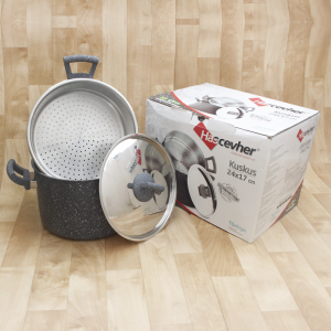 Couscoussier Granite Inox 24cm 8Litres Hascevher Gris - Vente en Li... Couscoussier Granite Inox 24cm 8Litres Hascevher Gris - Vente en Li...