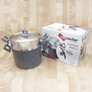 Couscoussier Granite Inox 24cm 8Litres Hascevher Gris - Vente en Li... Couscoussier Granite Inox 24cm 8Litres Hascevher Gris - Vente en Li...