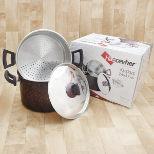 Couscoussier Granite Inox 24cm 8Litres Hascevher Noir - Vente en Li... Couscoussier Granite Inox 24cm 8Litres Hascevher Noir - Vente en Li...
