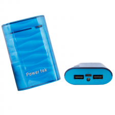 Power Bank 8000mAh Double USB avec LED Bleu POWER TEK