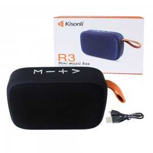 Haut-Parleur Sans Fil Bluetooth KISONLI Noir R3-BK - Vente en Ligne...