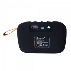 Haut-Parleur Sans Fil Bluetooth KISONLI Noir R3-BK - Vente en Ligne...