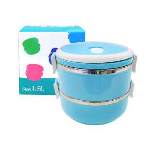 Thermos Alimentaire 1.5L 2Parties - Lunch Box Bleu - Vente en Ligne...