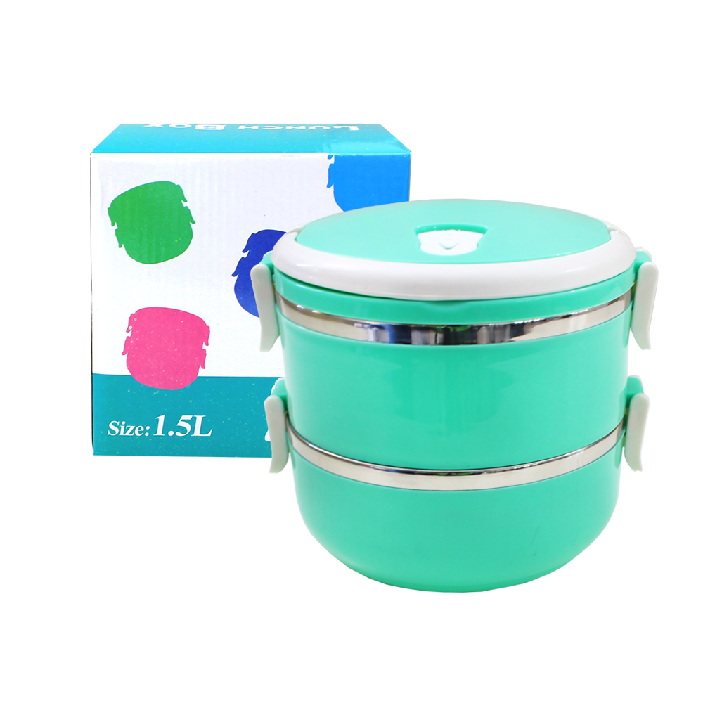 Thermos Alimentaire 1.5L 2Parties - Lunch Box Vert - Vente en Ligne