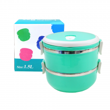 Thermos Alimentaire 1.5L 2Parties - Lunch Box Vert