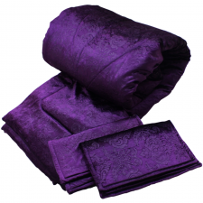 Couvre Lit Velour 2Places avec 2Taie d’oreiller AKSARAY Violet