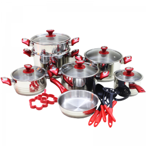 Ensemble de Batteries de Cuisine Inox 18/10 HASCEVHER 20Pièces