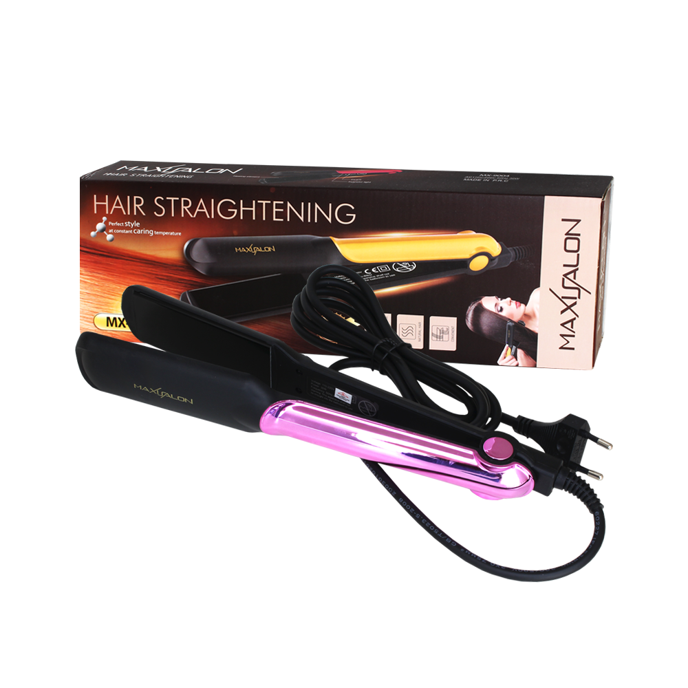 Plaque Cheveux Fer A Lisser Maxisalon Rose Bebe Mx 9004 Vente En