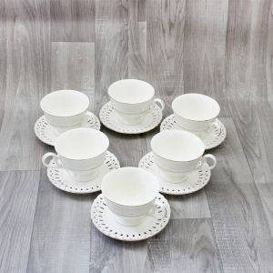 Service à Café au lait Pour 6 Personnes - 12pièces - Blanc - Vente ...