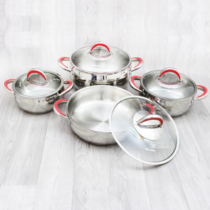 Ensemble de Batteries de Cuisine Inox 18/10 8Pièces Hascevher - Ven...