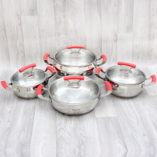 Ensemble de Batteries de Cuisine Inox 18/10 8Pièces Hascevher