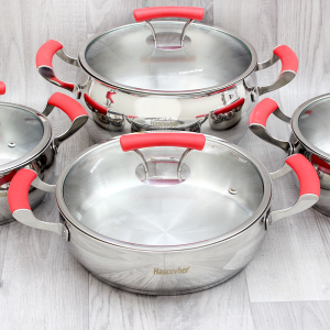 Ensemble de Batteries de Cuisine Inox 18/10 8Pièces Hascevher - Ven...