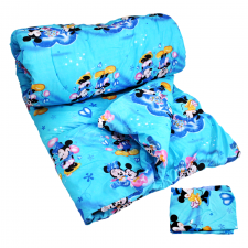 Couette 1Place avec 1Taie D'oreiller Pour Enfant MIKEY Bleu