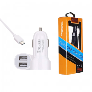 Chargeur Allume Cigare Double Sortie 2,1A avec Câble Android-MUJU M...