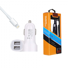 Chargeur Allume Cigare Double Sortie 2,1A avec Cable iPhone-MUJU MJ-C03