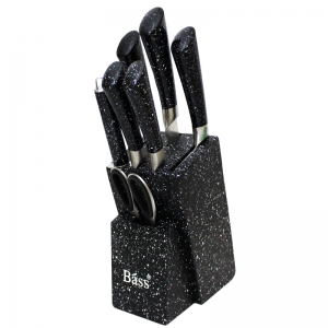 Ensemble Couteaux de Cuisine 8 Pièces BASS Noir - Vente en Ligne su...