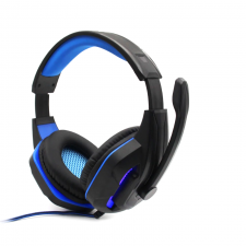 Casque Micro Gamer USB LED KOMC G311 Noir et Bleu