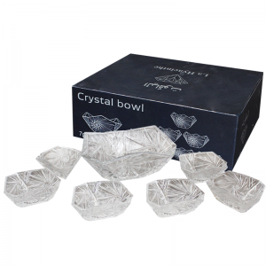 Service à Crème 7 Pièces Verre CRYSTAL La Hyacinthe - Vente en Lign...