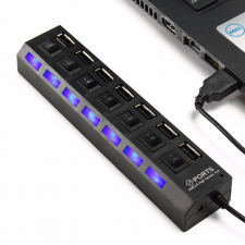 Hub USB HI-SPEED 7 ports avec Commutateur On-Off