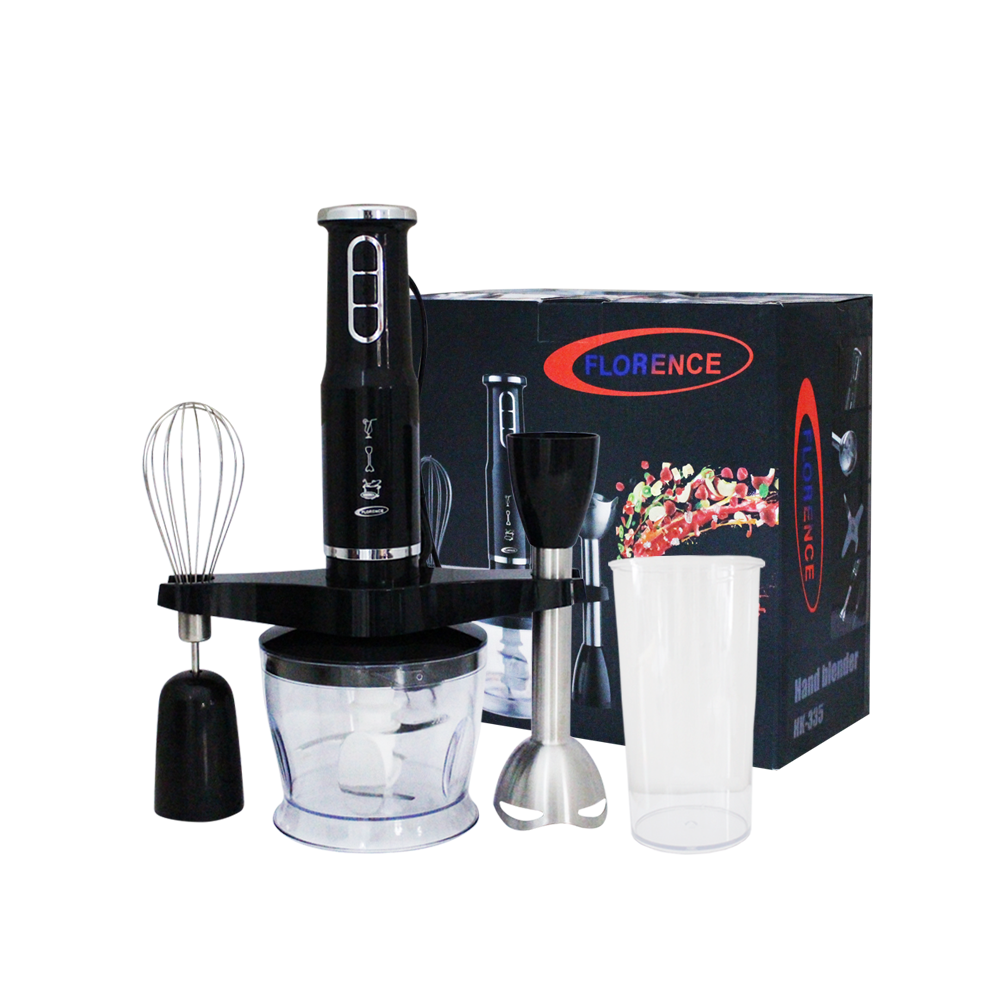 Mixeur Plongeant 4en1 600W HK-335 - FLORENCE - Noir