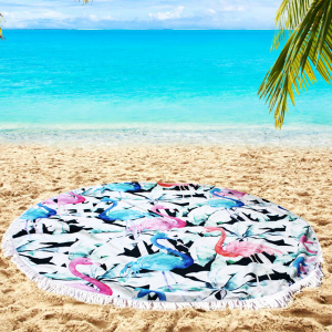 Drap de Plage Blanc Imprimé Flamant Rose - Vente en Ligne sur Last ...