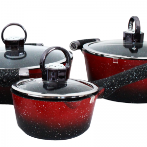 Ensemble De Batteries De Cuisine Granite 16Pièces GoldenWings Rouge... Ensemble De Batteries De Cuisine Granite 16Pièces GoldenWings Rouge...
